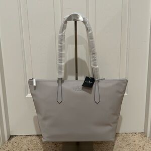 NEW (NWT) Kate Spade Platinum Gray Kitt Ksnyl large tote.